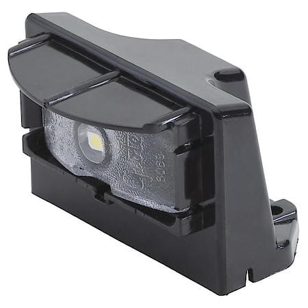 MicroNova« LED License Lamp - 12V, Black, vertical mount, with .180 slim-line UBS plug connections