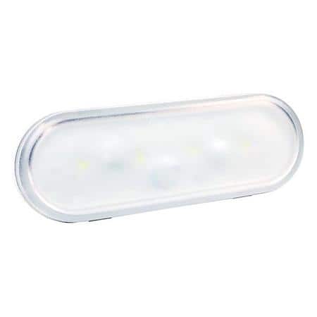 Oval LED WhiteLight Dome Light, Male Pin Clear