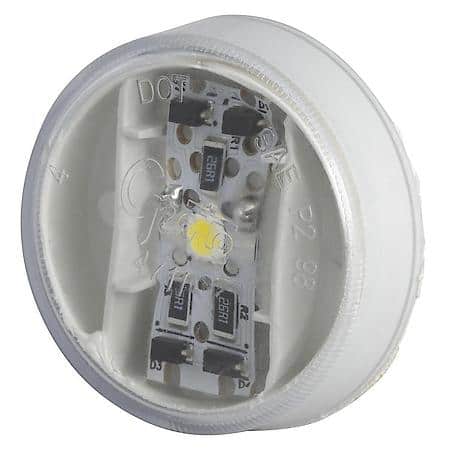 Interior Courtesy Lamp - Bright, Single White LED, 2" Dia. housing - Requires plug-in pigtail