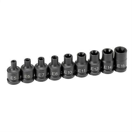 3/8Dr 9Pc External Torx Set