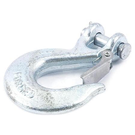 3/8in (9.52mm) Clevis Slip Hook with Latch - 4,000 lbs SWL - High test - Drop forged and galvanized