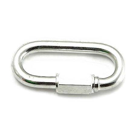 5/16in Quick Link, Threaded, Galvanized - Use to repair broken grade 30 proof coil chain