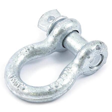 1/2in (12.7mm) anchor shackle with screw pin and 4,000 Lbs SWL - Pins are alloy steel