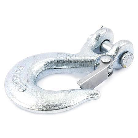 5/16in (7.94mm) Clevis Slip Hook with Latch - 2,875 lbs SWL - High test, Drop forged and galvanized