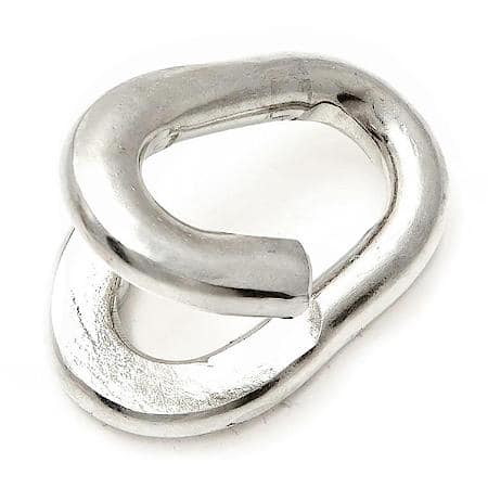 3/8in Cold Shut Repair Link - Galvanized - Repair broken grade 30 proof coil chain or high test chain
