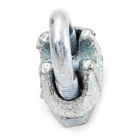 Wire Rope Clip - 1/16in (1.59mm) Zinc-plated malleable wire rope (aircraft cable) clips