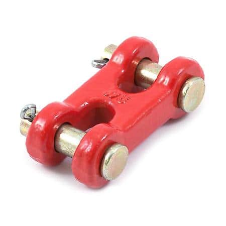 Galvanized Twin Clevis Link - 3/8in grade 30 proof coil chain or high test chain - 6,600 Lbs SWL