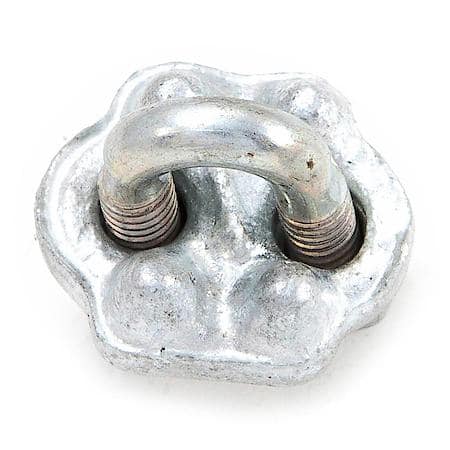 Wire Rope Clips - 1/8in (3.18mm) Drop-forged galvanized wire rope (aircraft cable) clips