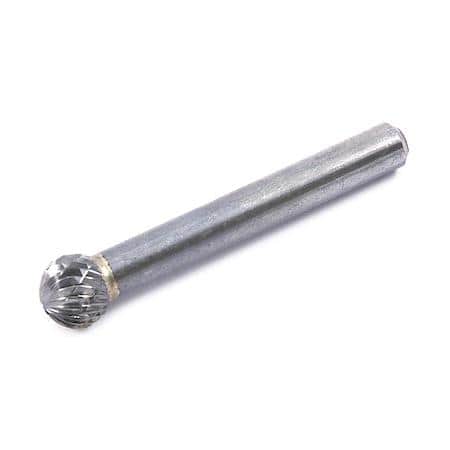Tungsten Carbide Burr SD-3 - Shape, 3/8in Dia Ball - 1/4in shank, for working in hard-to-reach areas