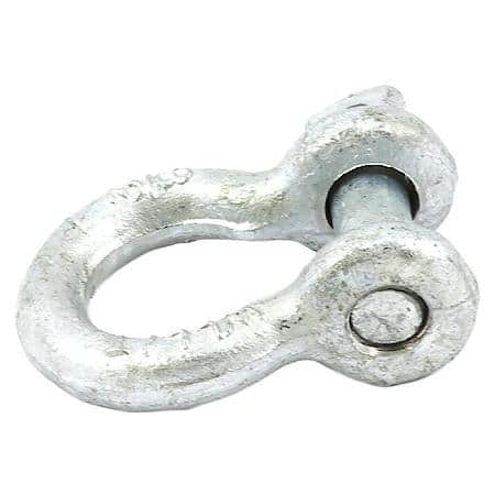 3/8in (9.52mm) anchor shackle with screw pin and 2,000 Lbs SWL - Pins are alloy steel