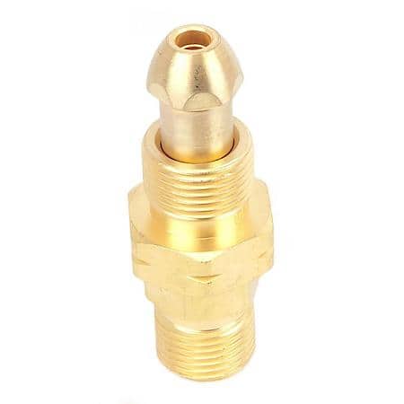Acetylene Regulator Adaptor - CGA-510 to CGA-300 #4 Tank(125 cubic ft) to Regulator - Solid brass