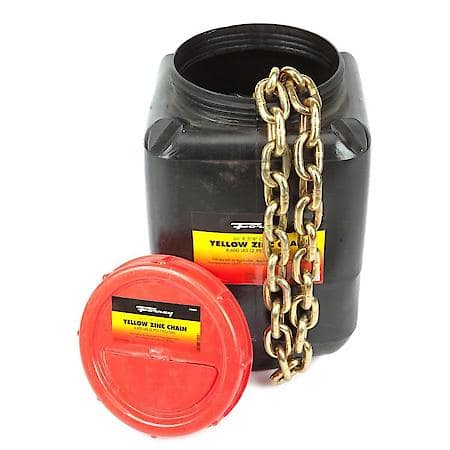 3/8In Yellow Zinc Gr 70 Chain (Sold by each)