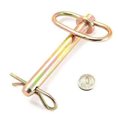 Hitch Pin - 5/8in x 4-1/2in - Yellow zinc hitch pin
