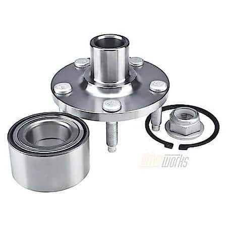 Wheel Hub Repair Kit: Includes Spindle Hub, Wheel Bearing, Axle Nut, C-Clip