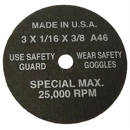 5Pk Cutoff Wheel 3 X 1/16 X 3/8 5Pk