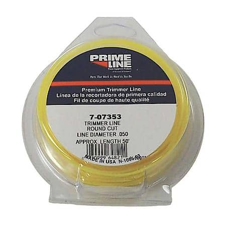 Trimmer Line, .050, 50' Display, Round, Yellow Nylon