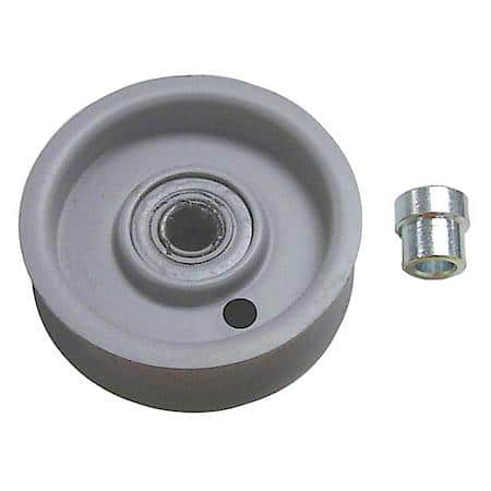 Flat Idler Pulley With Flange, Includes 3/8" Reducer Bushing