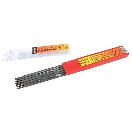 High Nickel Electrode - 55 % nickel, 1/8 in, 50-80 Amps DC, rev. polarity and AC, 70,000 PSI