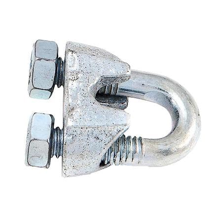 Wire Rope Clip - 5/16in (7.94mm) Zinc-plated malleable wire rope (aircraft cable) clips
