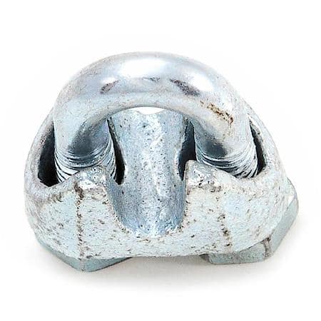 Wire Rope Clip - 3/16in (4.76mm) Zinc-plated malleable wire rope (aircraft cable) clips