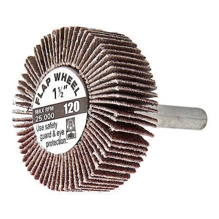 Flap Wheel, Shank Mounted, 1-1/2 Inch by 1/2 Inch