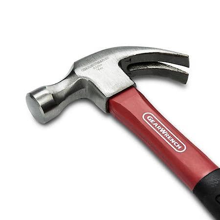16 Oz. Curved Claw Hammer With Fiberglass Handle