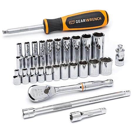 26 Piece 1/4" Drive 6 Point Standard Sae Mechanics Tool Set