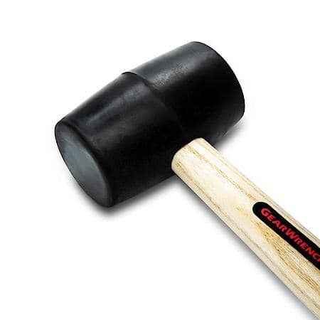 16 Oz. Rubber Mallet With Hickory Handle
