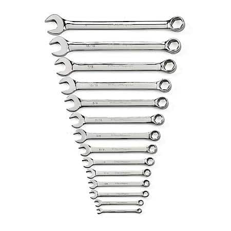 14 Piece 6 Point Combination Sae Wrench Set