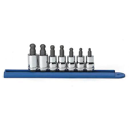 7 Piece 3/8" Drive Ball End Hex Bit Metric Socket Set