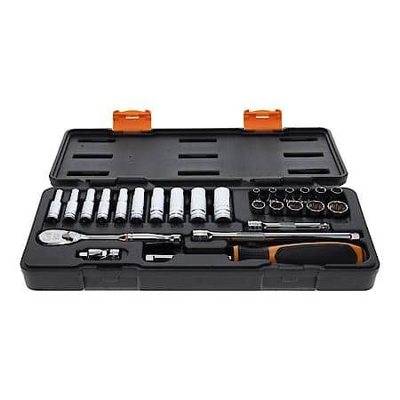 26 Piece 1/4" Drive 12 Point Standard Sae Mechanics Tool Set
