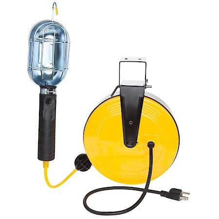 Pro Trouble Light - 50' 18/3 on Metal Retractable Reel