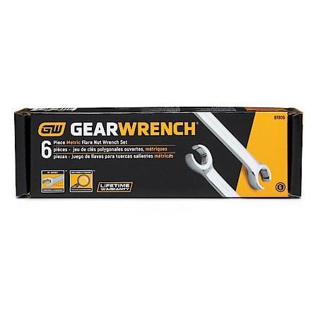 6 Piece Flare Nut Metric Wrench Set