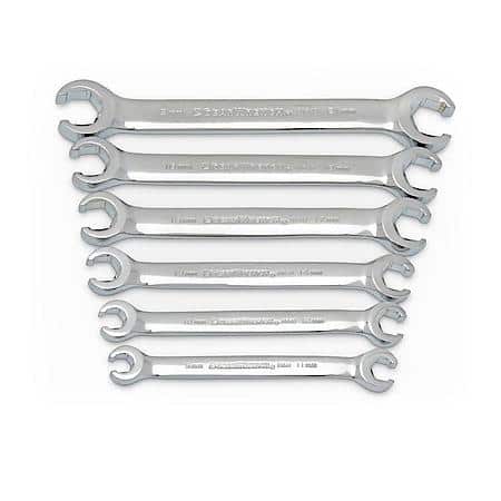 6 Piece Flare Nut Metric Wrench Set