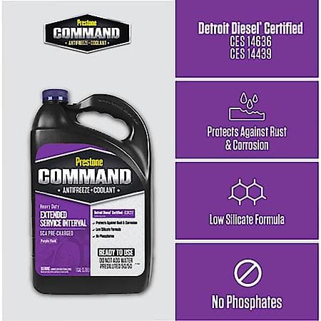Command Antifreeze and Coolant: Concentrate, ESI Precharged Purple, 1 Gallon