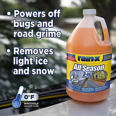 All Season Washer Fluid: 0 Deg. F, 2-in-1 De-Icer and Bug Remover, 1 Gallon