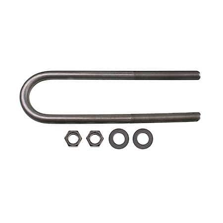 Round Bend U-Bolt Kits - Diameter 7/8" - Leg Length 14" - Between Legs 3" - Thread Len 8" - 7/8"-14