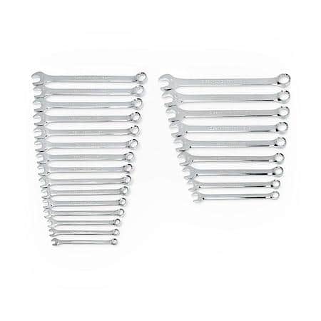 24 Piece 12 Point Long Pattern Combination Sae/Metric Wrench Set