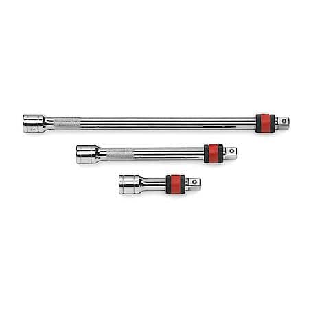 3 Piece 1/4" Drive Locking Extension Set 2", 3" & 6"