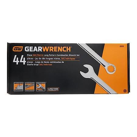 44 Piece 12 Point Long Pattern Combination Sae/Metric Wrench Set