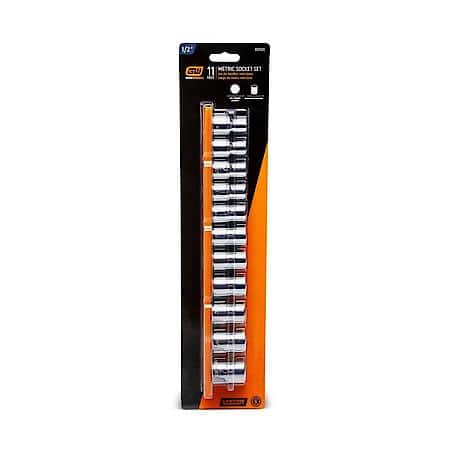13 Piece 1/2" Drive 6 Point Standard Metric Socket Set