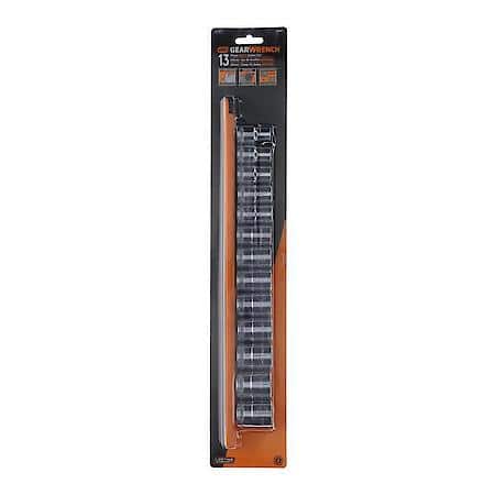 13 Piece 1/2" Drive 6 Point Standard Metric Socket Set