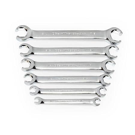 6 Piece Flare Nut Sae Wrench Set