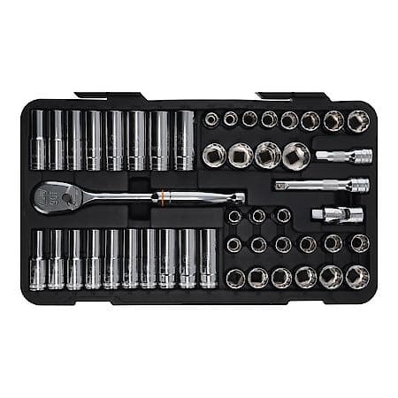 49 Piece 1/2" Drive 12 Point Standard & Deep Sae/Metric Mechanics Tool Set