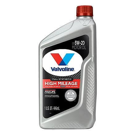 5W-20 Full Synthetic High Mileage Engine Oil, Maximizes Engine Life, 1 Quart