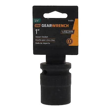 3/4" Drive 6 Point Standard Impact Sae Socket 1"