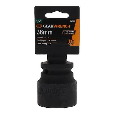 3/4" Drive 6 Point Standard Impact Metric Socket 36mm