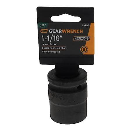 3/4" Drive 6 Point Standard Impact Sae Socket 1-1/16"
