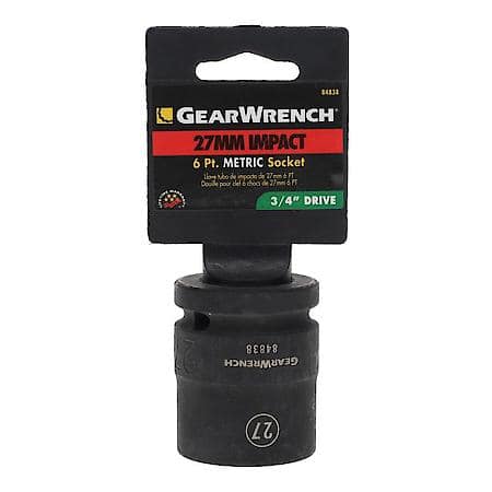 3/4" Drive 6 Point Standard Impact Metric Socket 27mm