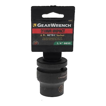3/4In Drive 6 Point Standard Impact Socket 21mm